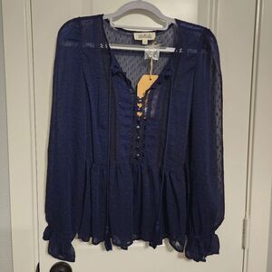 Listicle Peplum Blouse